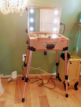 Load image into Gallery viewer, Aluminum "Vanity Case " Rose Gold with Bluetooth Speakers