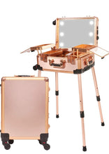 Load image into Gallery viewer, Aluminum "Vanity Case " Rose Gold with Bluetooth Speakers