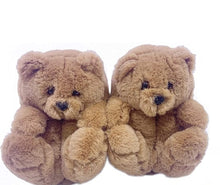 Load image into Gallery viewer, "Plush Teddy Bear" Slippers Shoes (Light Brown)(One Size fit All)