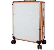 Load image into Gallery viewer, "Vanity Cases" White & Rose Gold with Legs and Bluetooth Speakers