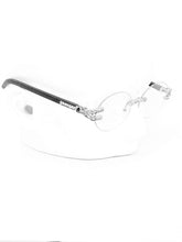 Load image into Gallery viewer, "Da Don" (Clear lens, Silver with Black wood)sunglasses/glasses
