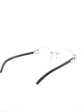 Load image into Gallery viewer, "Da Don" (Clear lens, Silver with Black wood)sunglasses/glasses

