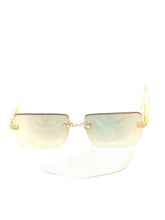 Load image into Gallery viewer, "A'Milli " (large clear smoke lens with tan marble templates arms) sunglasses/ glasses
