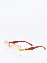Load image into Gallery viewer, "A'Milli" (Large clear smoke lens, Gold with Brown templates arms) sunglasses/glasses
