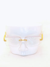 Load image into Gallery viewer, "A'Milli" (clear smoke lens , gold with tan marble templates arms) sunglasses/ glasses
