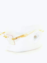 Load image into Gallery viewer, "A'Milli" (clear smoke lens , gold with tan marble templates arms) sunglasses/ glasses
