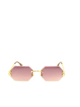 Load image into Gallery viewer, "Clever" Black smoke tented lens with gold arms
