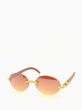 Load image into Gallery viewer, "Doe" Round Brown lens,Gold with brown arms
