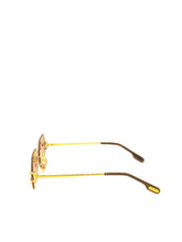 Load image into Gallery viewer, "Clever" Black smoke tented lens with gold arms
