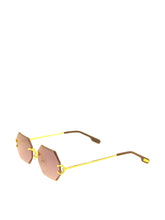Load image into Gallery viewer, "Clever" Black smoke tented lens with gold arms
