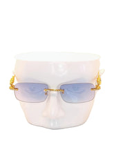 Load image into Gallery viewer, "Spiffy" Light Blue tented lens, Gold arms
