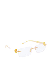 Load image into Gallery viewer, "DonJuan'" Clear lens, Gold with sand marble arms
