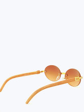 Load image into Gallery viewer, "Doe" Round Brown tented lens,gold with sand brown arms
