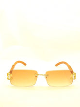 Load image into Gallery viewer, "Corleone'" Brown tented lens with brown wood arms
