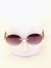 Load image into Gallery viewer, "Doe" Round Black lens, Silver with Black arms
