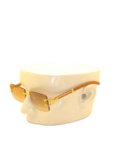 Load image into Gallery viewer, "Corleone'" Brown tented lens with brown wood arms
