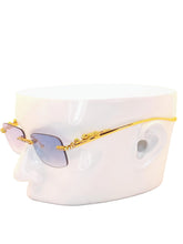 Load image into Gallery viewer, "Spiffy" Light Blue tented lens, Gold arms
