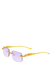 Load image into Gallery viewer, "Spiffy" Light Blue tented lens, Gold arms
