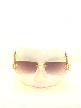 Load image into Gallery viewer, "Corleone'" Black smoke tented lens with brown wood arms
