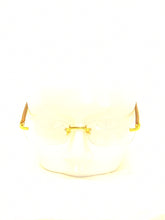 Load image into Gallery viewer, "Cartii" Clear lens,gold with brown wood arms
