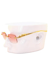 Load image into Gallery viewer, "Spiffy" Cranberry tented lens, Gold arms
