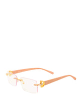 Load image into Gallery viewer, "DonJuan'" Clear lens, Gold with sand Brown wood arms
