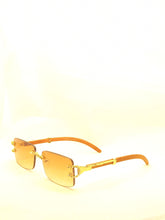 Load image into Gallery viewer, "Corleone'" Brown tented lens with brown wood arms
