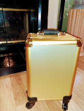 Load image into Gallery viewer, &quot;Vanity Cases &quot;without  legs with wheels &quot;Gold&quot;
