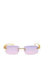 Load image into Gallery viewer, "Spiffy" Light Blue tented lens, Gold arms
