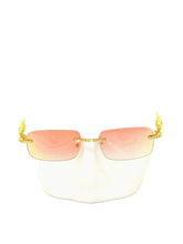 Load image into Gallery viewer, "Spiffy" Cranberry tented lens, Gold arms
