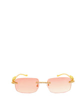Load image into Gallery viewer, "Spiffy" Cranberry tented lens, Gold arms
