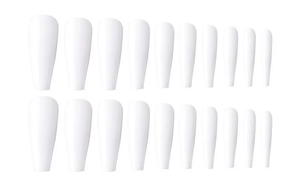 EUROPEAN STYLE Nails "White Out" Long"