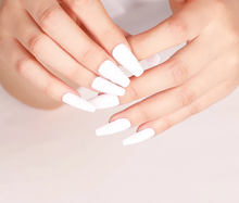 Load image into Gallery viewer, &quot;Ballerina&quot; Style medium Nails &quot;Classic White &quot;
