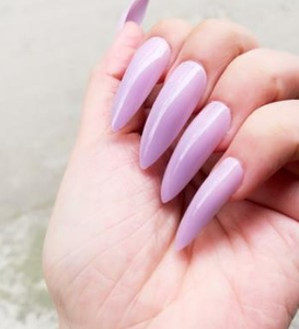 "Extra Long Soft Gel Stiletto Nails "Style "Lavender "