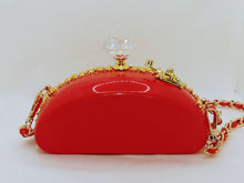 Load image into Gallery viewer, &quot;RED GOLD STUDDED &quot; purse Clutch
