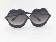 Load image into Gallery viewer, &quot;Black Berry &quot; Crystals Sunglasses
