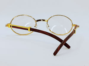 "Bust Down " Quavo's Frames (Brown Wood) glasses for (Men & women) Sunglasses