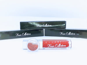 "Luxurious" Bright Red Lipgloss with matching eyes/lip glitter