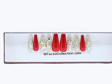 Load image into Gallery viewer, &quot;Stay Ready&quot; Press on Nails (Ballerina shaped)
