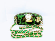 Load image into Gallery viewer, Focsii Glam Clutch &quot;Green Leopard &quot;
