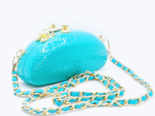 Load image into Gallery viewer, Focsii Glam Clutch &quot;Turquoise Blue&quot;

