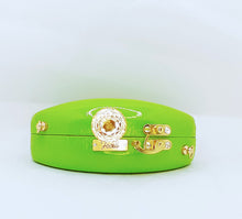 Load image into Gallery viewer, Focsii Glam Clutch purse &quot;Neon Green &quot;
