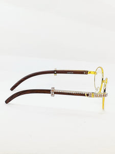 "Too Smooth" (Clear/Gold/Brown wood) (for Men &women)