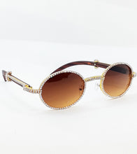 Load image into Gallery viewer, &quot;ROZAY&quot; &quot;Bust Down Frames&quot; (Brown/Brown wood) (for Men &amp;women)
