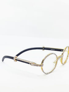 "Cash Out" "Extreme Bust Down Frames" (Clear /Gold /Black wood) (for Men &women)