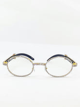 Load image into Gallery viewer, &quot;Cash Out&quot; &quot;Extreme Bust Down Frames&quot; (Clear /Gold /Black wood) (for Men &amp;women)
