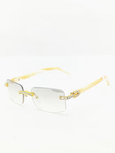 Load image into Gallery viewer, &quot;Buffed UP&quot; Large (Clear lens/Gold and Marble) (for Men &amp;women)
