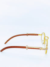 Load image into Gallery viewer, &quot;Old School&quot; 90&#39;s &quot;Bridge Nose&quot; (Bust Down)(Gold/Brown)
