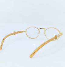 Load image into Gallery viewer, &quot;Old School&quot; 90&#39;s (Bridge Nose) glasses Sand Brown/Gold (for Men &amp;women)
