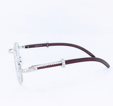 Load image into Gallery viewer, &quot;Old School&quot; 90&#39;s (Bridge Nose) glasses Sliver/Brown wood (for Men &amp;women)
